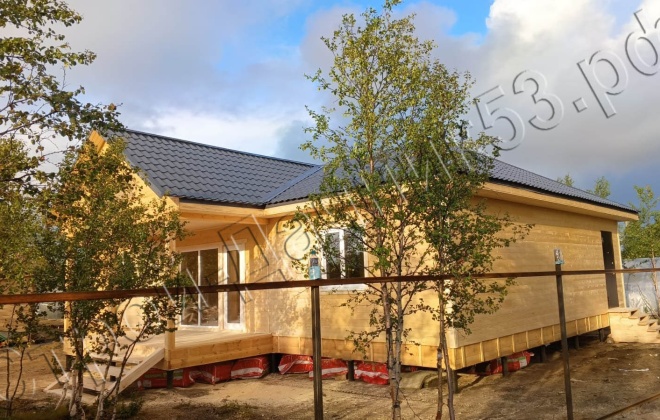 4 Каркасно-щитовой дом Д-11, 13.2x9.5м, 125.4 М², Мурманская область, Печегнский район, село Корзуново (34)